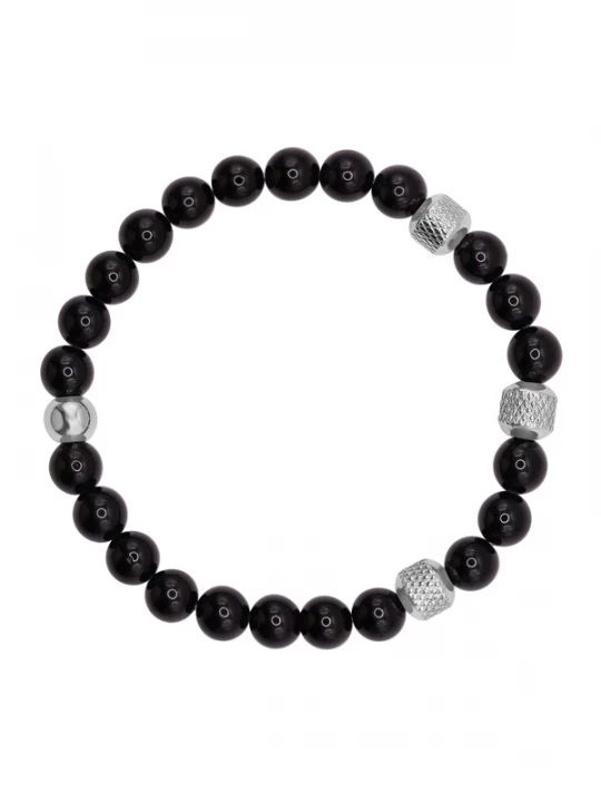 Foto van product Heideman Armband 'Kyle' zwart / zilver