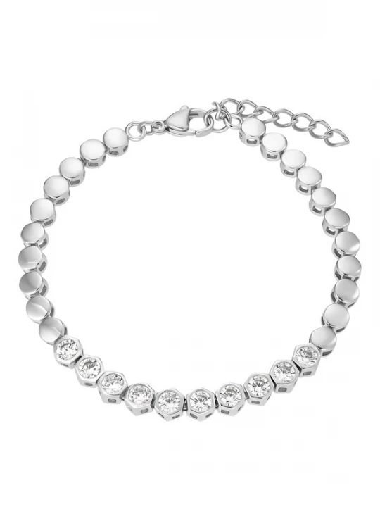 Foto van product Heideman Armband 'Nevio' zilver / wit