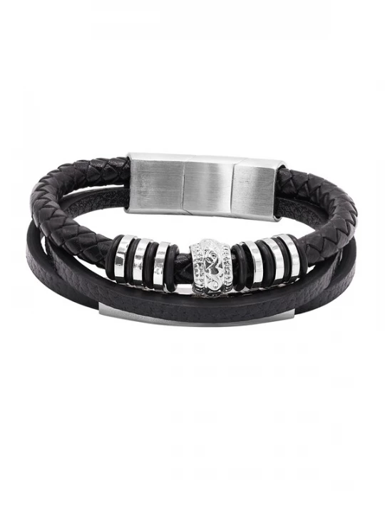 Foto van product Heideman Armband 'Ocean' zwart / zilver