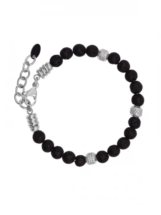 Foto van product Heideman Armband 'Silvan' zwart / zilver