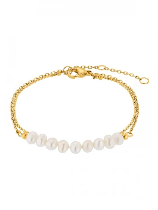 Foto van product Heideman Armband 'Tony' goud / wit