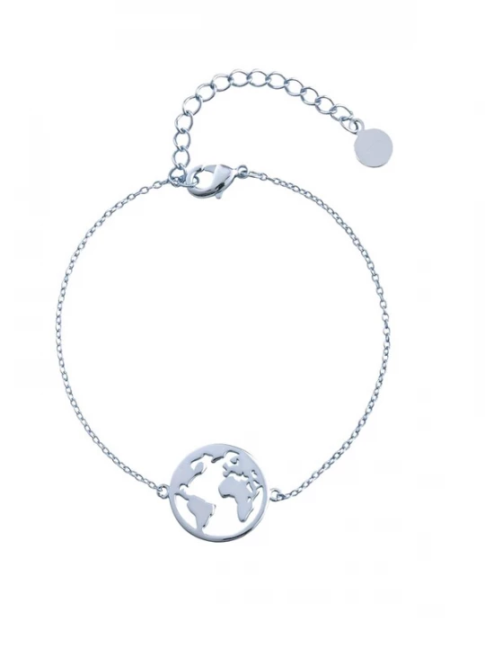 Foto van product Heideman Armband 'Weltkarte' zilver