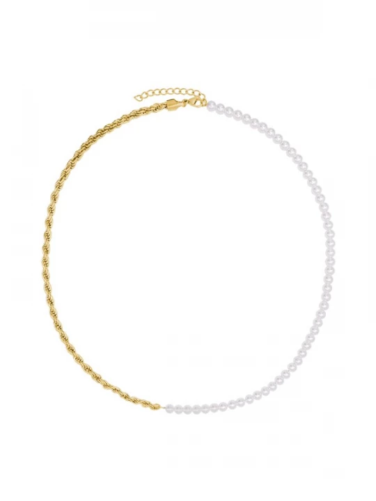Foto van product Heideman Ketting 'Daven' goud / parelwit