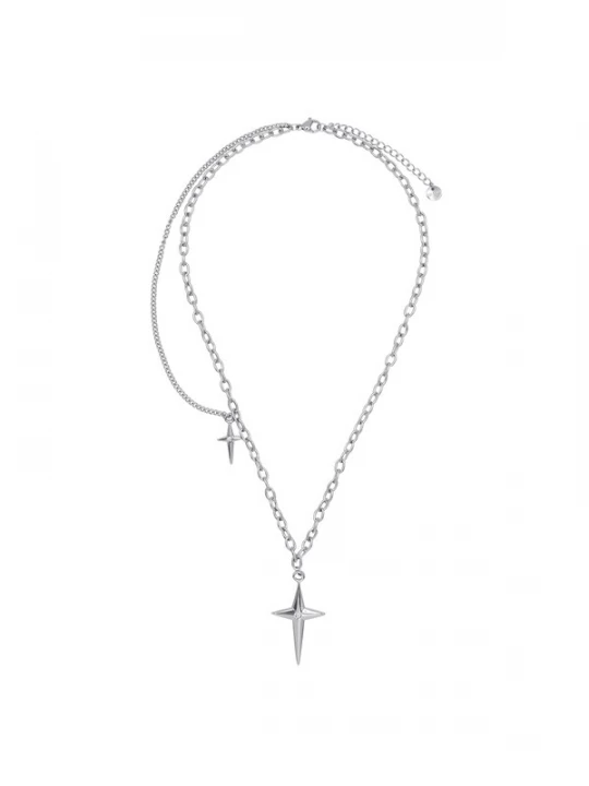 Foto van product Heideman Ketting 'Luca' zilver / transparant