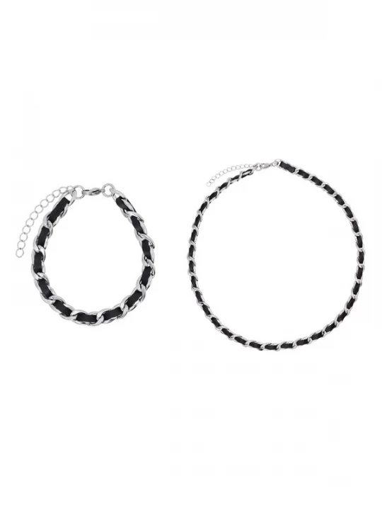 Foto van product Heideman Ketting 'Lures' zwart / zilver