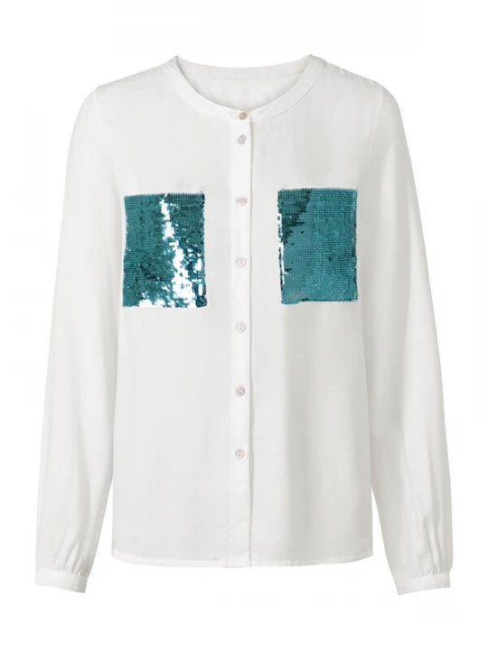 Foto van product heine Blouse ecru / cyaan blauw