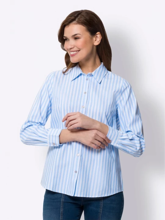 Foto van product heine Blouse hemelsblauw / wit