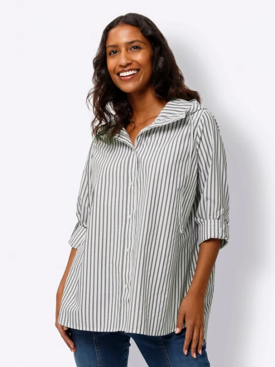 Foto van product heine Blouse kaki / wit
