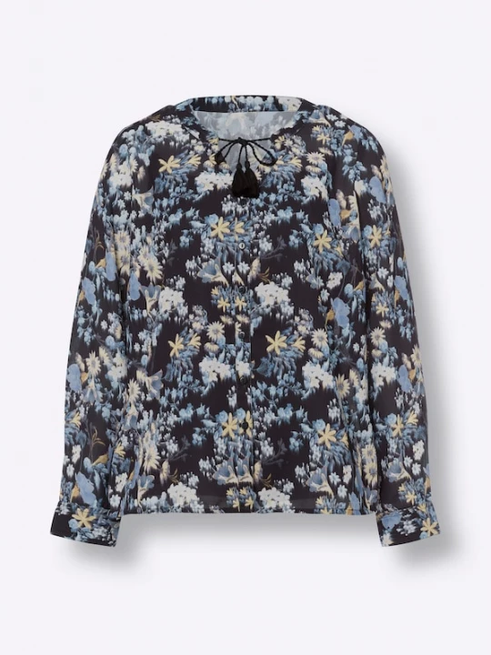 Foto van product heine Blouse lichtblauw / geel / zwart / wit
