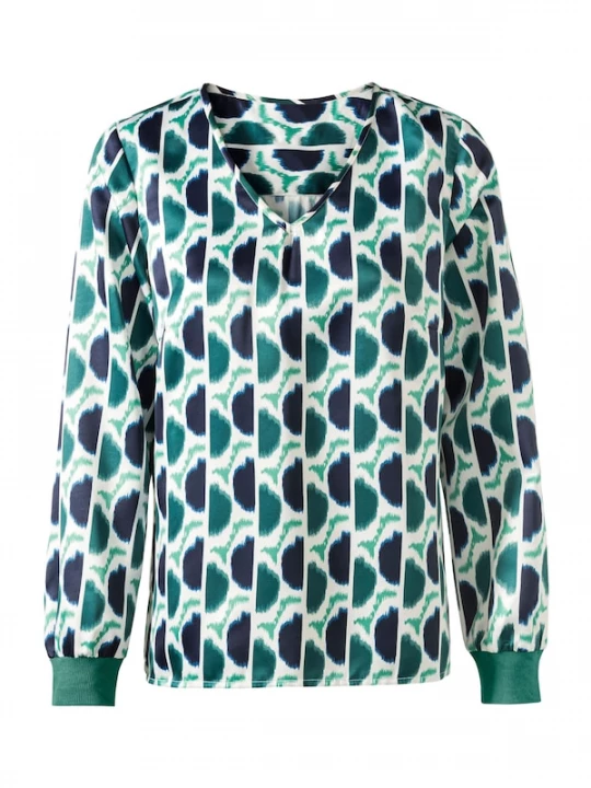 Foto van product heine Blouse smaragd / zwart / wit