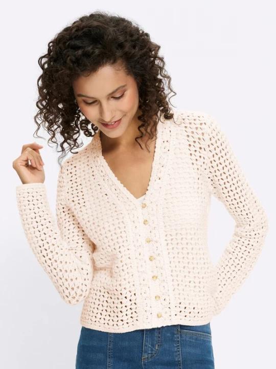 Foto van product heine Gebreid vest ecru