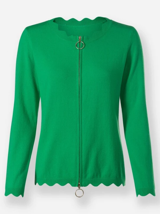Foto van product heine Gebreid vest grasgroen