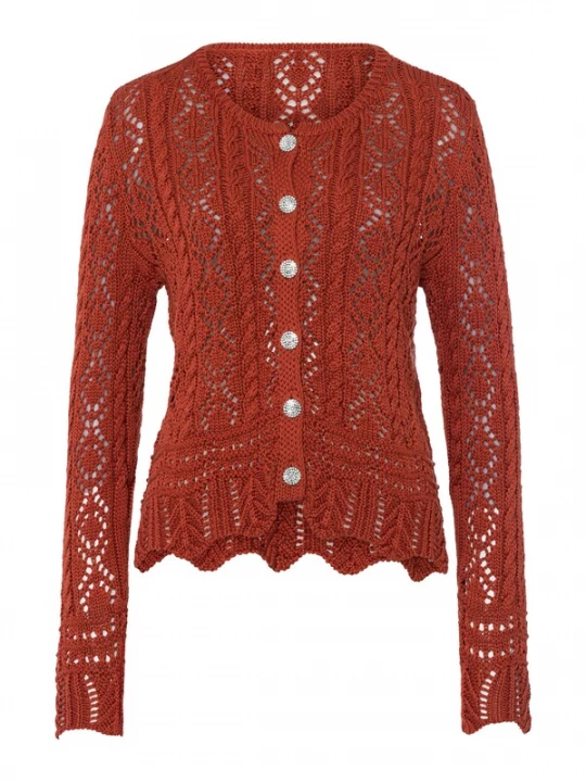 Foto van product heine Gebreid vest roestrood