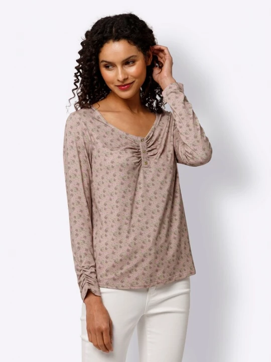 Foto van product heine Shirt beige / bessen / rosa