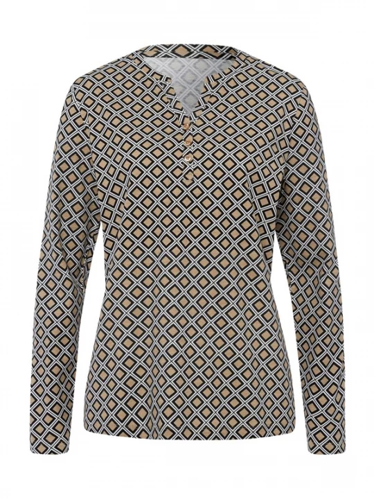 Foto van product heine Shirt beige / zwart / wit