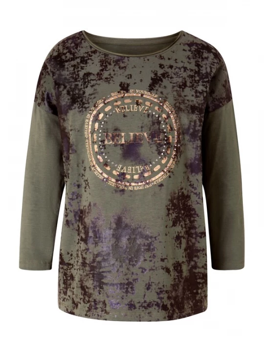 Foto van product heine Shirt brons / kaki / zwart