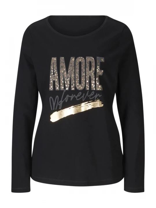 Foto van product heine Shirt bruin / goud / grijs / zwart