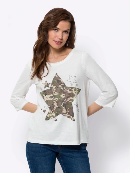 Foto van product heine Shirt bruin / groen / wit