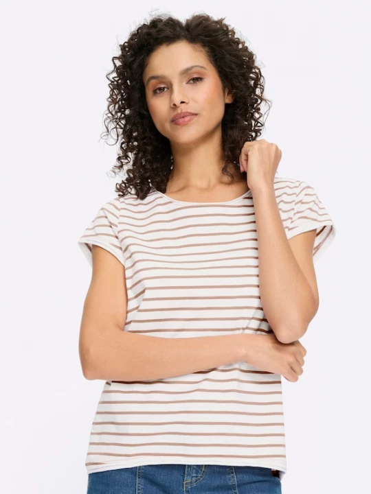 Foto van product heine Shirt bruin / wit