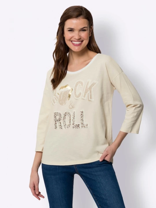 Foto van product heine Shirt champagne / goud / grijs