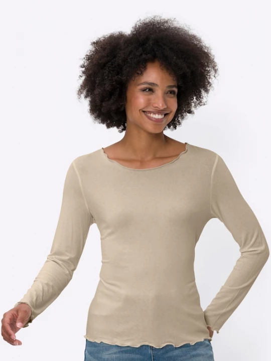 Foto van product heine Shirt crème / donkerbeige