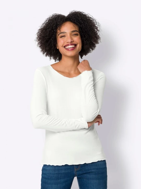 Foto van product heine Shirt ecru / rood