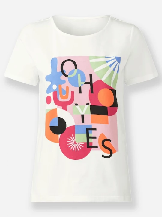 Foto van product heine Shirt lichtgroen / oranje / rosa / wit