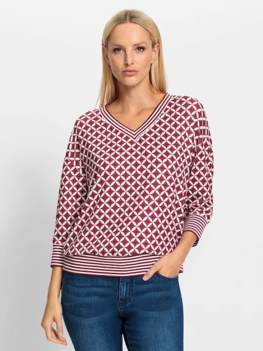 Foto van product heine Shirt rood / donkerrood / wit