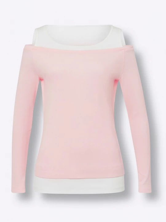 Foto van product heine Shirt rosa / wit