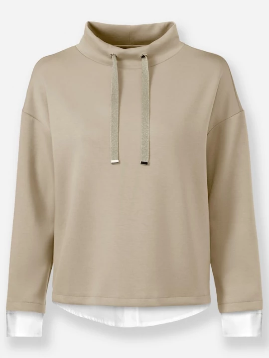 Foto van product heine Sweatshirt lichtbruin / wit