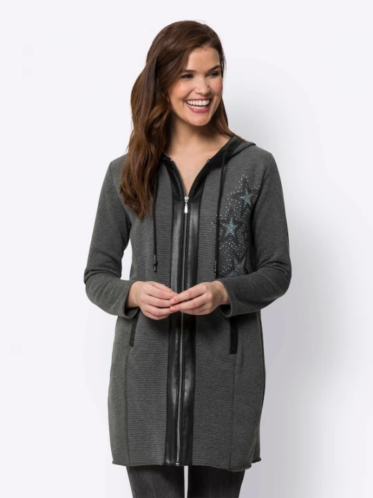 Foto van product heine Sweatvest grafiet / zwart