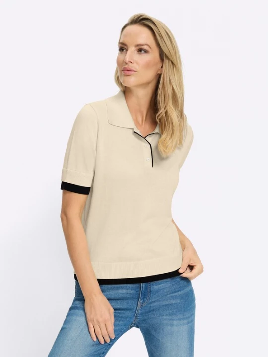 Foto van product heine Trui beige / zwart