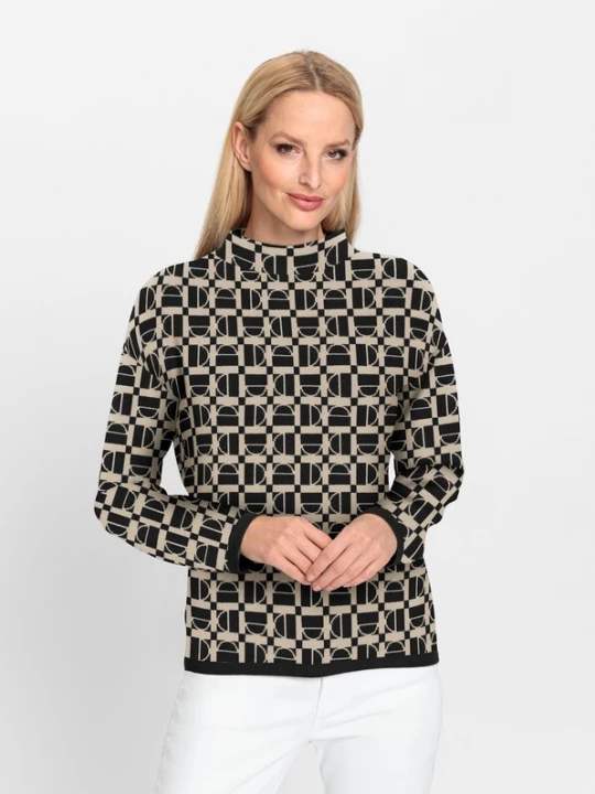 Foto van product heine Trui beige / zwart