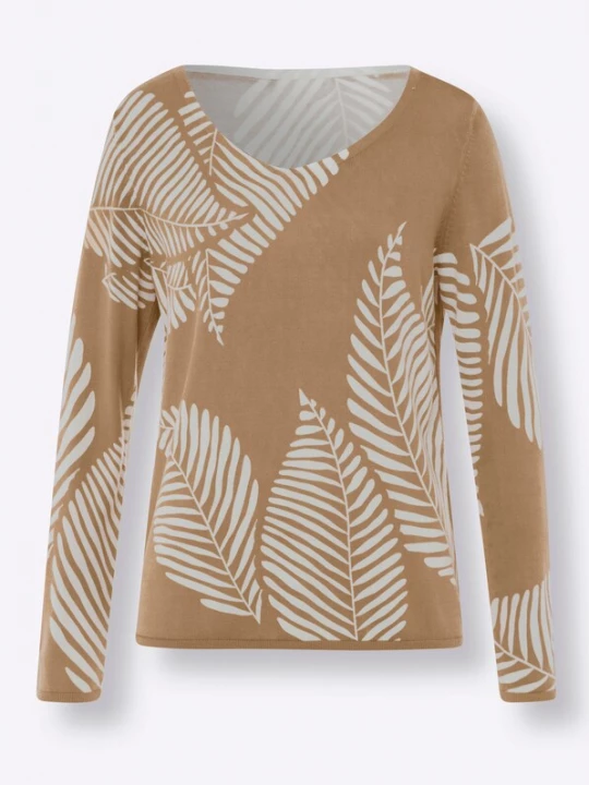 Foto van product heine Trui camel / ecru