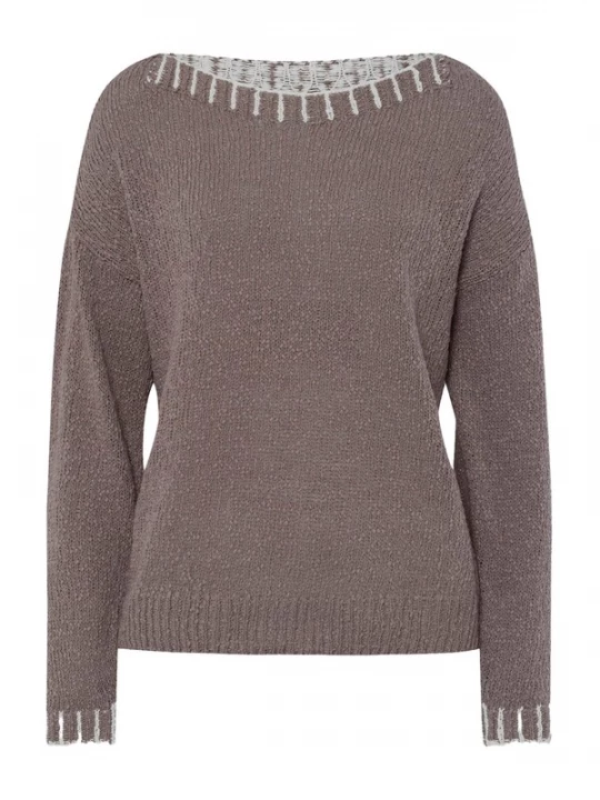 Foto van product heine Trui taupe / offwhite