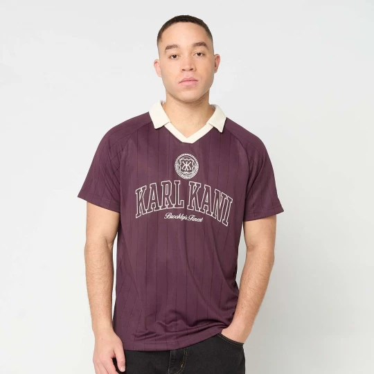 Foto van product Heritage Emblem Shadow Pinstripe Soccer Jersey Karl Kani roze