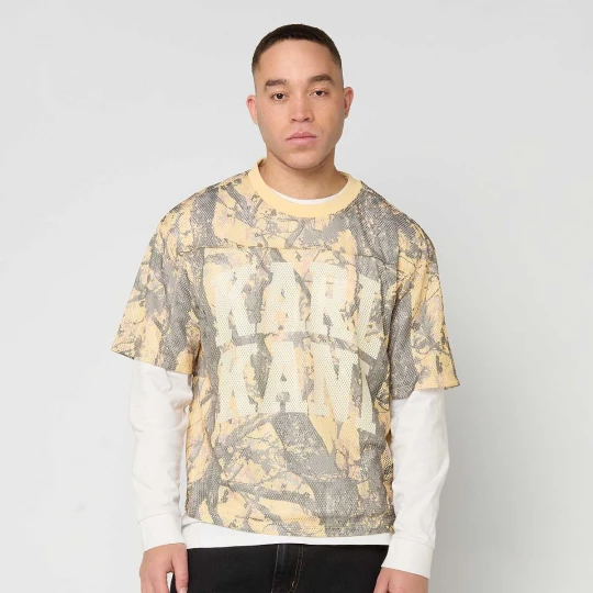 Foto van product Heritage Wood Camo Mesh Boxy Jersey Karl Kani