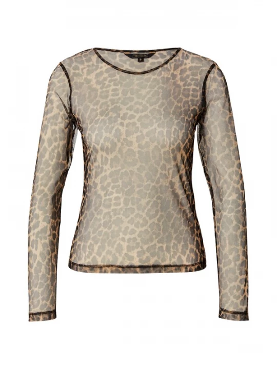 Foto van product Herrlicher Shirt crème / chocoladebruin