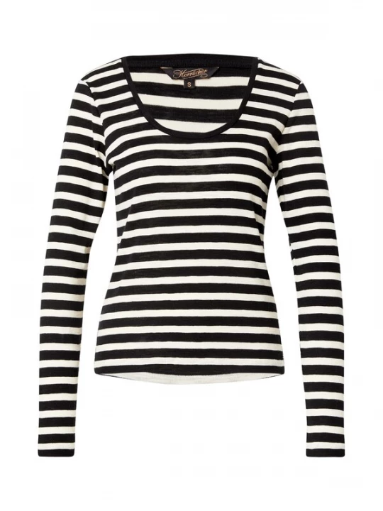 Foto van product Herrlicher Shirt 'Kallie' zwart / wit