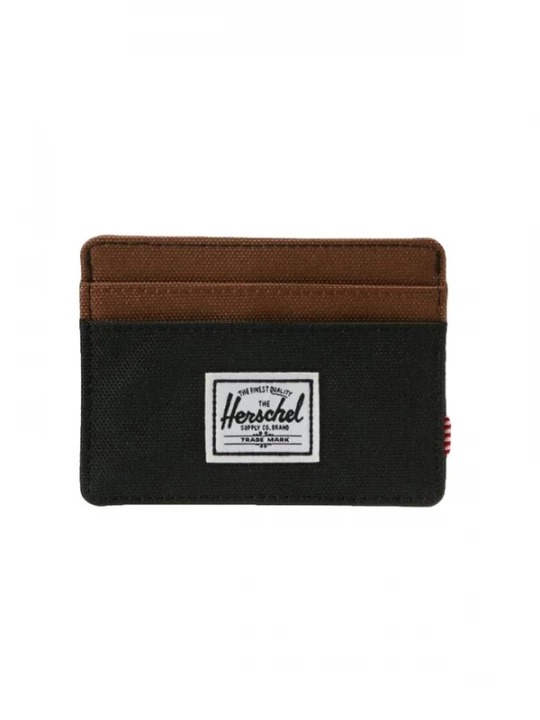 Foto van product Herschel Portemonnee 'CHARLIE CARDHOLDER BLACK / SADDLE BROWN' bruin