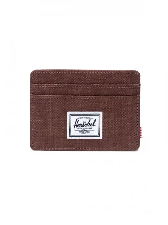 Foto van product Herschel Portemonnee 'Charlie Cardholder Potting Soil Crosshatch' bruin