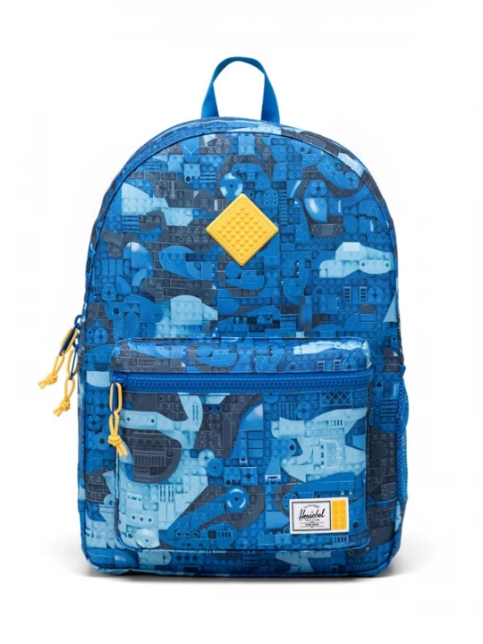 Foto van product Herschel Rugzak 'LEGO Heritage' blauw / navy / lichtblauw / geel