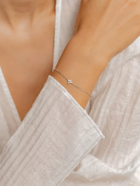 Foto van product Hey Happiness Armband 'Bloom' zilver