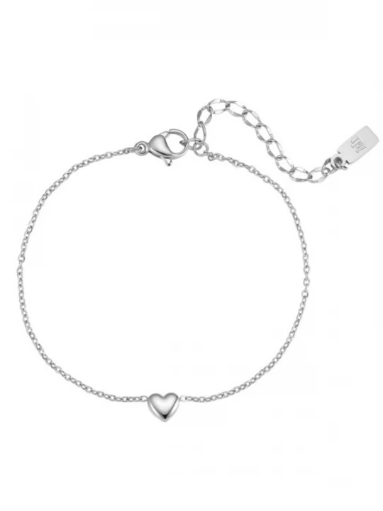 Foto van product Hey Happiness Armband 'Bold Heart' zilver