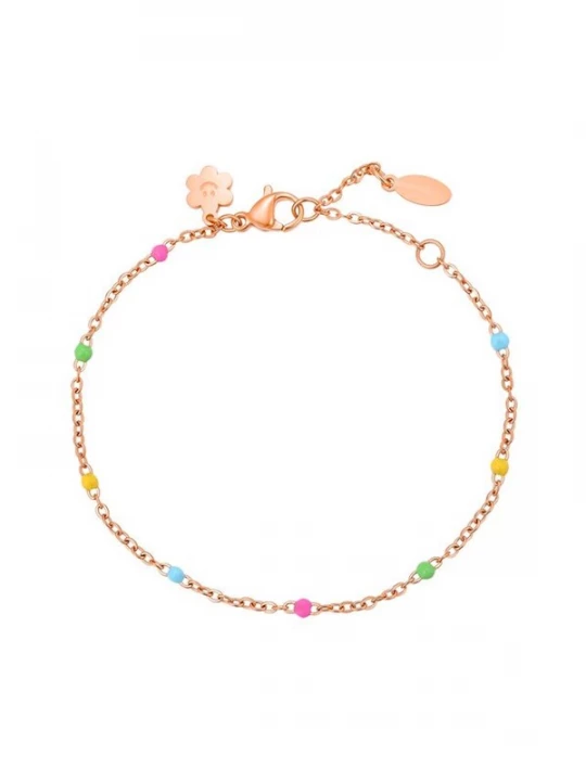 Foto van product Hey Happiness Armband 'Color Pop' rose-goud