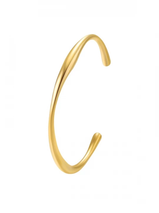 Foto van product Hey Happiness Armband 'Curve Bangle' goud