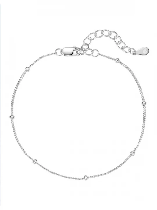 Foto van product Hey Happiness Armband 'Fine Bobble' zilver
