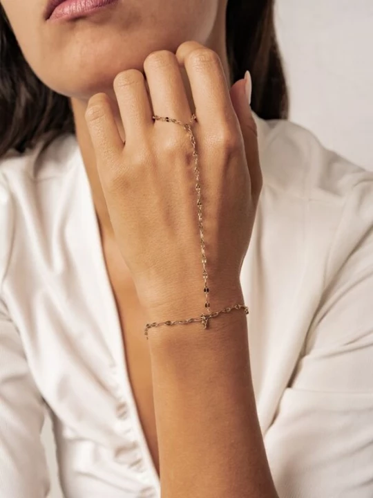 Foto van product Hey Happiness Armband 'Hand Grace' goud