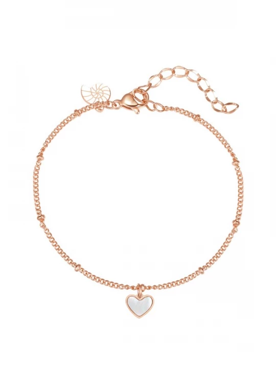 Foto van product Hey Happiness Armband 'Heartbeat' rose-goud