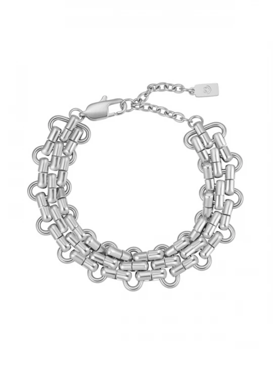 Foto van product Hey Happiness Armband 'Interlocking' zilver